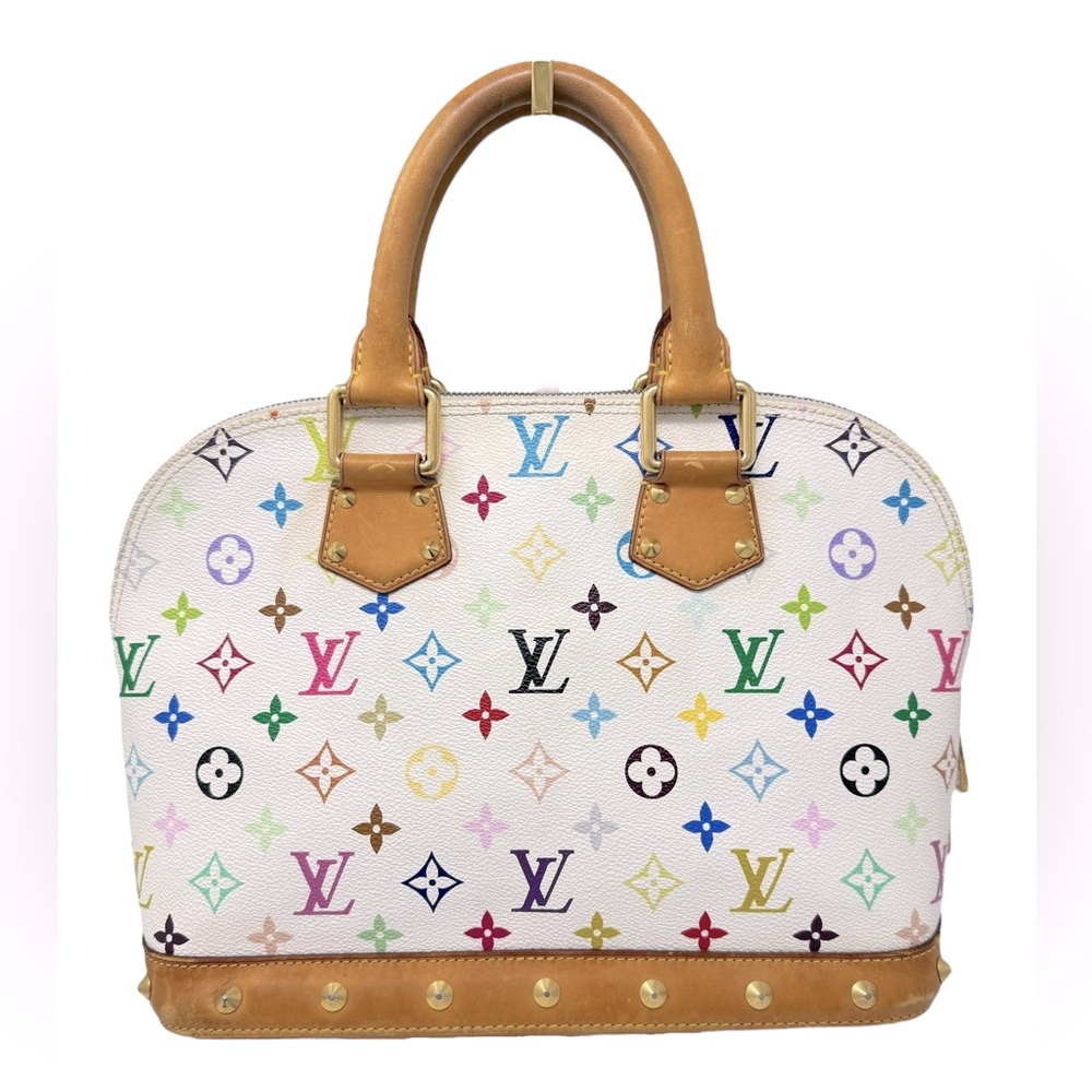 ✨🛍️ Louis Vuitton x Tashaki Murakami White Multicolor Alma Handbag - Picture 2 of 5